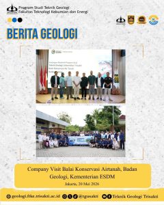 Mahasiswa Teknik Geologi Universitas Trisakti Laksanakan Company Visit ke Balai Konservasi Airtanah untuk Memperdalam Wawasan Hidrogeologi